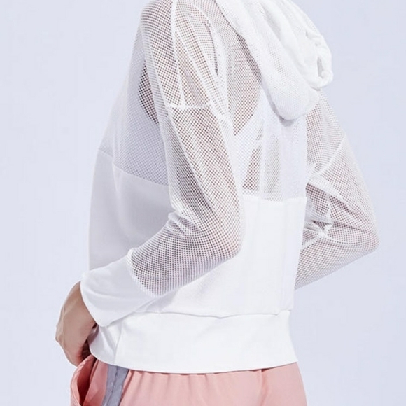🆕 White Mesh Hoodie - Picture 6 of 8